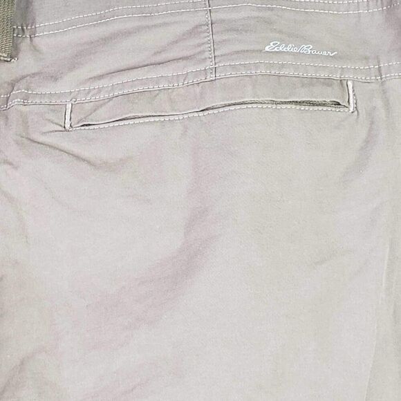 Eddie Bauer Pants Womens Size 14 Tan Khaki Straight Leg Flat Front - Picture 6 of 13